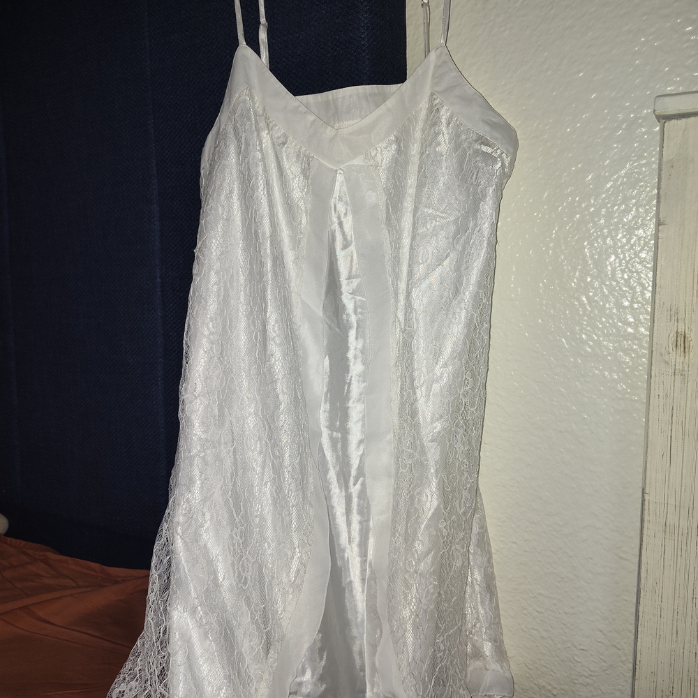Elegant White Lace Slip